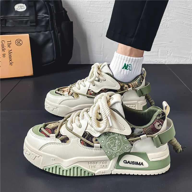 Men's Breathable Summer Casual Thi Bot Heightening oes Faionable Sports Sneakers Low Top round Toe Rubber Outsole