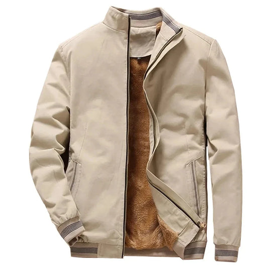 autumn and winter men's casual trend fashion warm thickened cold-proof large size zipper padded baseball jacket