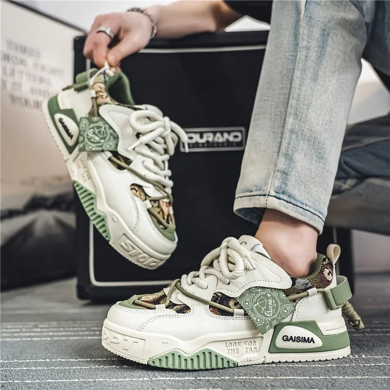 Men's Breathable Summer Casual Thi Bot Heightening oes Faionable Sports Sneakers Low Top round Toe Rubber Outsole