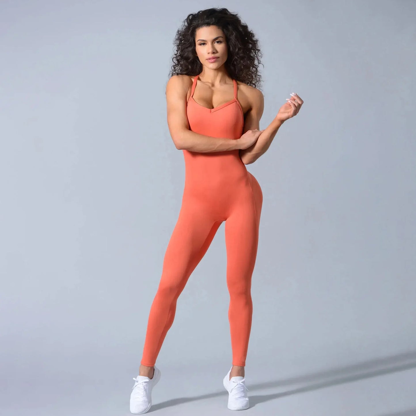 Women Athleisure Fitness Bodysuit 2025 Backless One Piece Yoga Jumpsuit Sports Gym Workout Clothes for Women Tights Active Wear