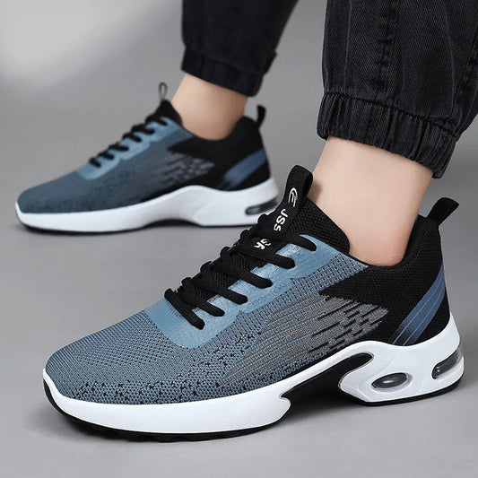 Men Sneakers Air Cushion Outdoor Sports Running Shoes Mesh Breathable Walking Shoes Soft Sole Casual Sneakers Size 39-47