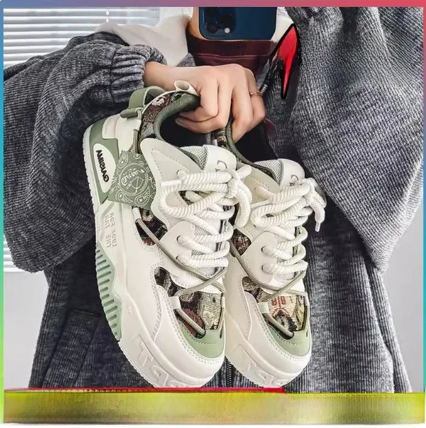 Men's Breathable Summer Casual Thi Bot Heightening oes Faionable Sports Sneakers Low Top round Toe Rubber Outsole