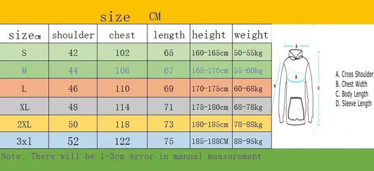 Fashion Printed Hoodies Men's Casual Autumn and Winter Leisure Sweatshirt Kangaroo Pocket Long Sleeve Autumn and Winter