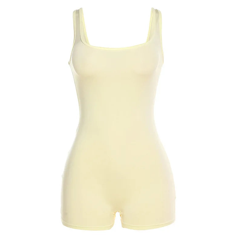 2025 Summer European and American Style Women's Fashion One Piece Collar Bareback Slimming Hip hugging Casual Pants